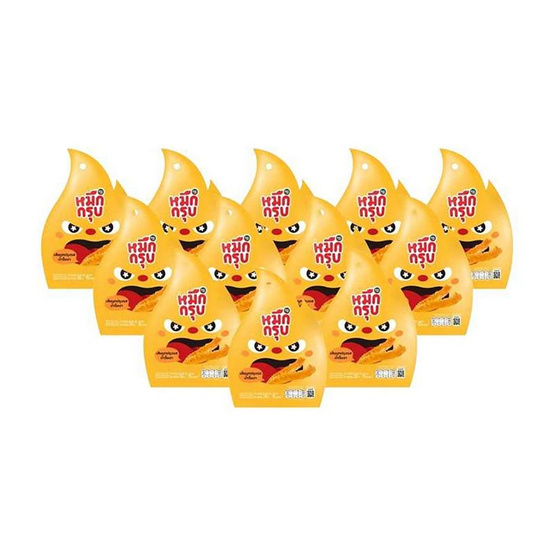 หมึกกรุบ เส้นบุกปรุงรสน้ำจิ้มงา 50 กรัม (แพ็ก 12 ชิ้น)