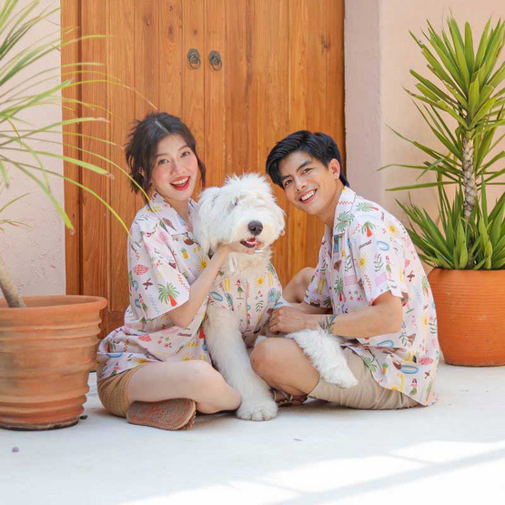 Clawset เสื้อเชิ้ตสัตว์เลี้ยง Sand ครีม Clawset เสื้อเชิ้ตสัตว์เลี้ยง Sand ครีม