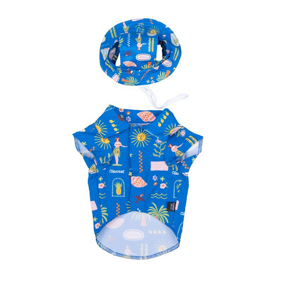 Clawset เสื้อเชิ้ตสัตว์เลี้ยง Harbour ฟ้า