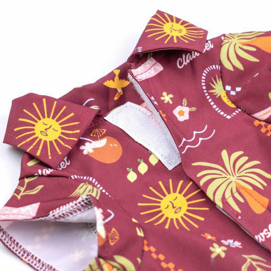 Clawset เสื้อเชิ้ตสัตว์เลี้ยง Maroon แดง