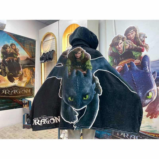 ผ้าห่มเขี้ยวกุด DRAGON สีดำ ผ้าห่มเขี้ยวกุด DRAGON สีดำ