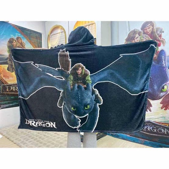 ผ้าห่มเขี้ยวกุด DRAGON สีดำ ผ้าห่มเขี้ยวกุด DRAGON สีดำ