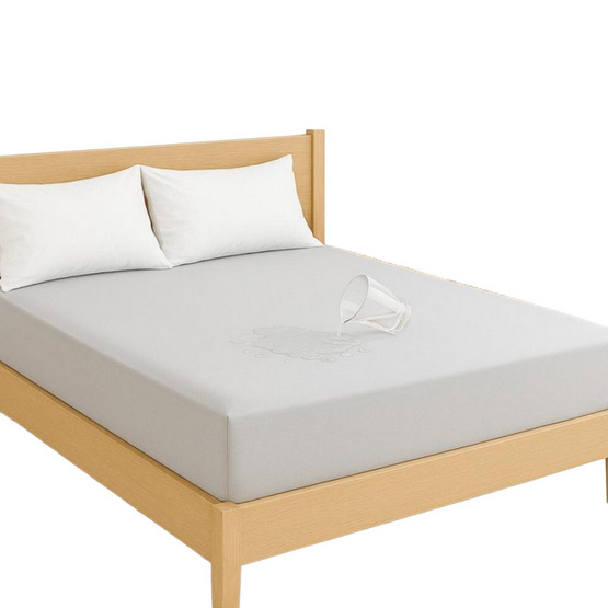 Kawa ชุดผ้าปูที่นอนกันน้ำ รุ่น Ocean สีเทาอ่อน