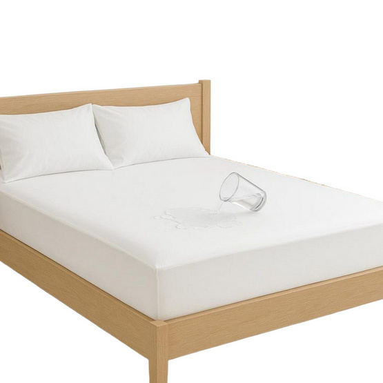 Kawa ชุดผ้าปูที่นอนกันน้ำ รุ่น Ocean สีขาว