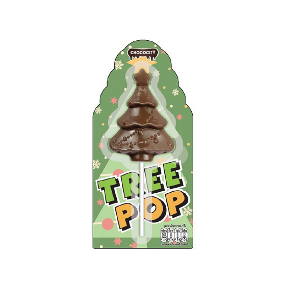 ช็อกโกซิตี้ ช็อกโกแลตทรีป๊อป คละแบบ 15 กรัม (กล่อง 8 ชิ้น)