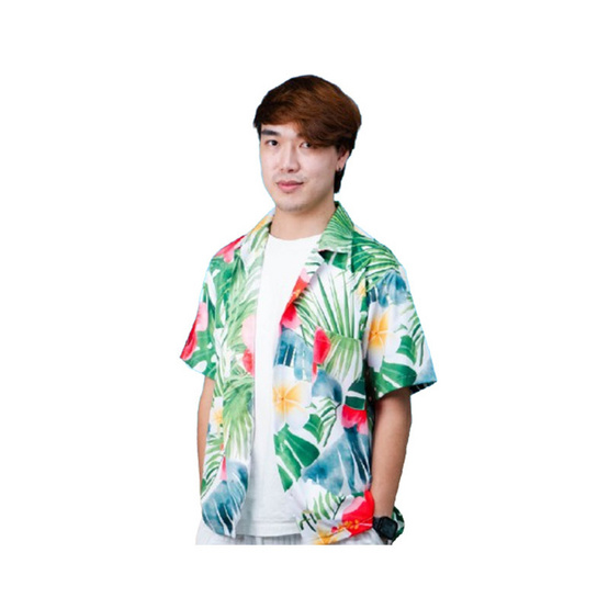 DELON เสื้อฮาวายคอปก (Unisex) รุ่น AT57004