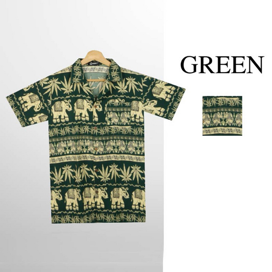 THE ROOM'S - เดอะรูม เสื้อช้าง ลายกาชัน สีเขียว THE ROOM'S - เดอะรูม เสื้อช้าง ลายกาชัน สีเขียว