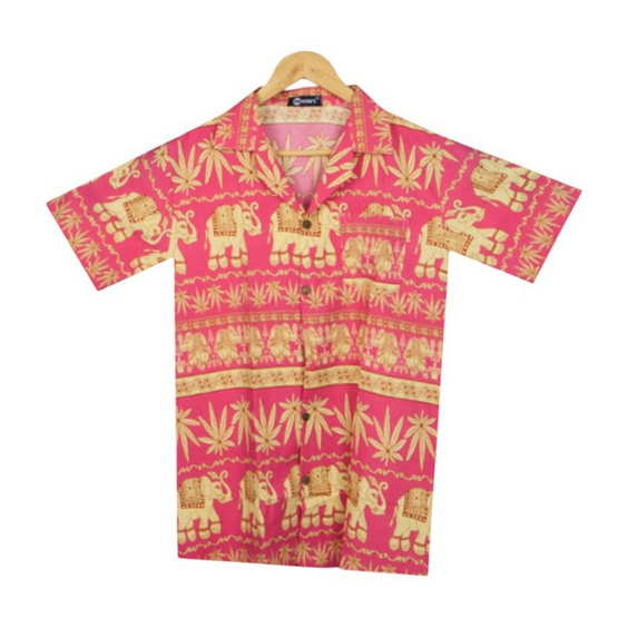 THE ROOM'S - เดอะรูม เสื้อช้าง ลายกาชัน สีชมพู