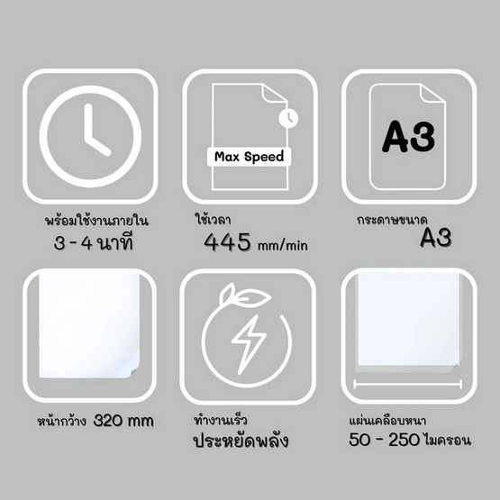 Vee เครื่องเคลือบเอกสาร ขนาด A3 รุ่น VB-LM13 Vee เครื่องเคลือบเอกสาร ขนาด A3 รุ่น VB-LM13