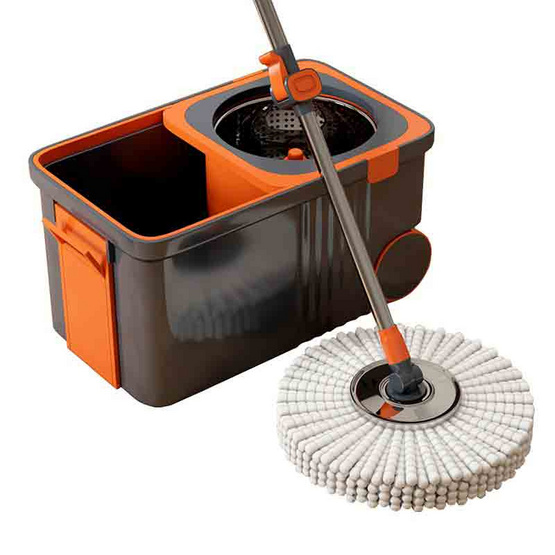 ALLSKING ชุดถังปั่น Spin Mop ทรงเหลี่ยมพร้อมผ้า 1 ผืน