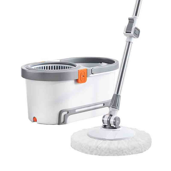 ALLSKING ชุดไม้ถูพื้น Spin Mop หมุนได้ 360 องศาพร้อมผ้า 1 ผืน สีขาว ALLSKING ชุดไม้ถูพื้น Spin Mop หมุนได้ 360 องศาพร้อมผ้า 1 ผืน สีขาว