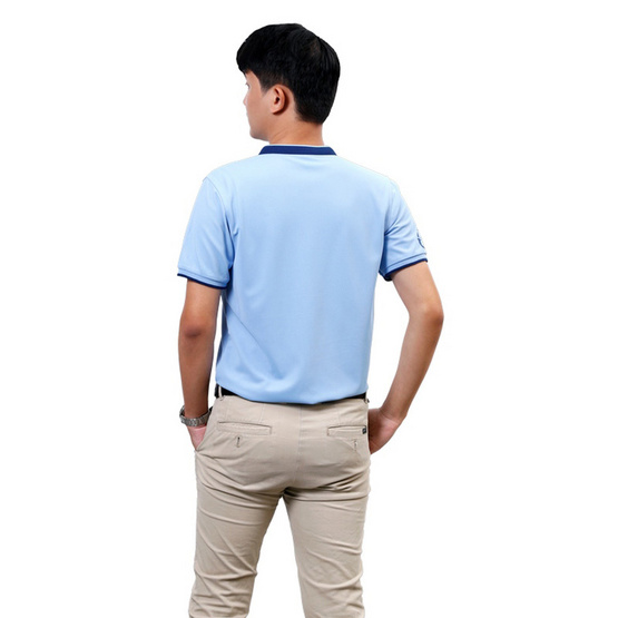 CP ALL เสื้อโปโลชาย Upcycling สีฟ้า CP ALL เสื้อโปโลชาย Upcycling สีฟ้า