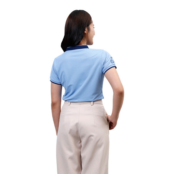CP ALL เสื้อโปโลหญิง Upcycling สีฟ้า CP ALL เสื้อโปโลหญิง Upcycling สีฟ้า