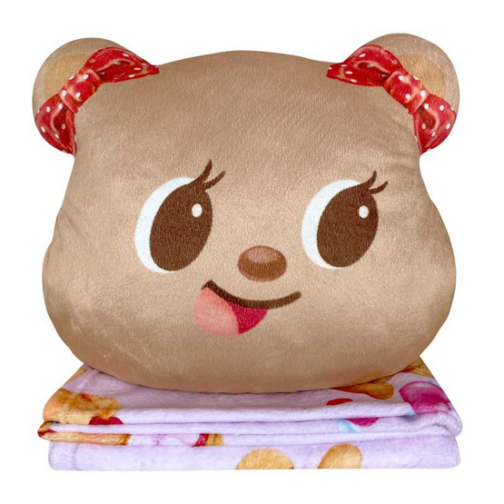 หมอนผ้าห่มน้องเนย สีชมพู