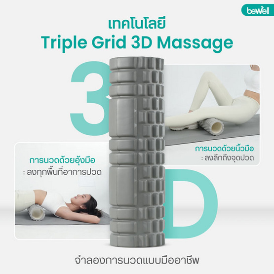 Bewell Roller Foam โฟมคลายกล้ามเนื้อ รุ่น F-03 Bewell Roller Foam โฟมคลายกล้ามเนื้อ รุ่น F-03