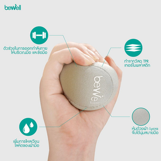 Bewell Hand Stress Ball ลูกบอลบริหารมือเพื่อสุขภาพ Bewell Hand Stress Ball ลูกบอลบริหารมือเพื่อสุขภาพ