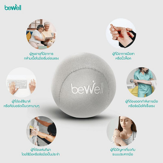 Bewell Hand Stress Ball ลูกบอลบริหารมือเพื่อสุขภาพ Bewell Hand Stress Ball ลูกบอลบริหารมือเพื่อสุขภาพ