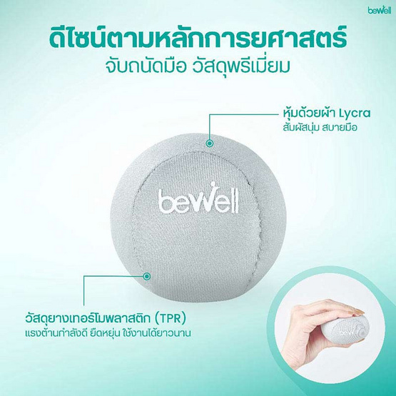Bewell Hand Stress Ball ลูกบอลบริหารมือเพื่อสุขภาพ Bewell Hand Stress Ball ลูกบอลบริหารมือเพื่อสุขภาพ