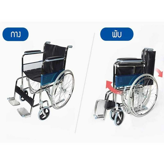 MEDILA รถเข็นวีลแชร์ รุ่น BASIX-B มีเบรค MEDILA รถเข็นวีลแชร์ รุ่น BASIX-B มีเบรค