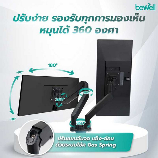 Bewell แขนจับจอมอนิเตอร์ แบบคู่ รุ่น Heavy Duty EA17