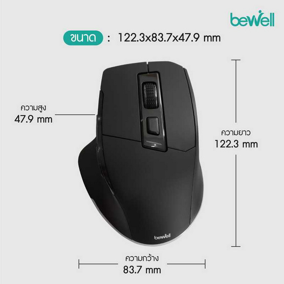 Bewell เมาส์เพื่อสุขภาพ รุ่น EC06 Bewell เมาส์เพื่อสุขภาพ รุ่น EC06