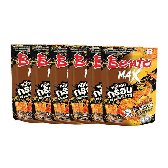 เบนโตะแมกซ์ รสบาร์บีคิวชีส 30 กรัม (แพ็ก 6 ชิ้น) เบนโตะแมกซ์ รสบาร์บีคิวชีส 30 กรัม (แพ็ก 6 ชิ้น)