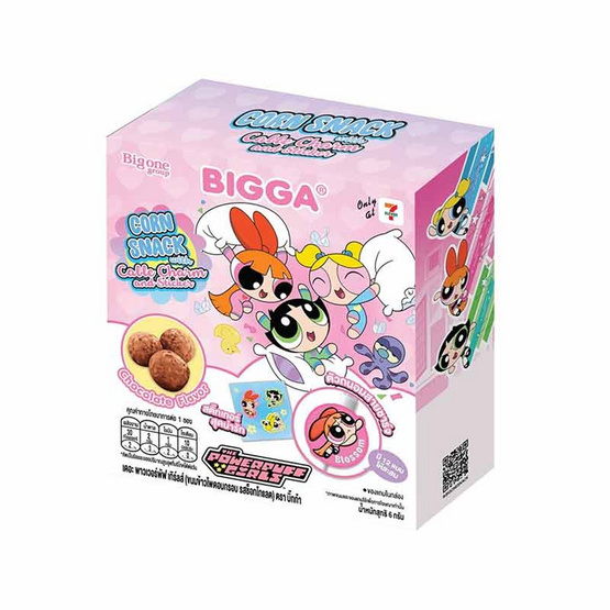 บิ๊กก้า ข้าวโพดอบกรอบรสช็อกโกแลตพร้อมที่ถนอมสายชาร์จ PowerPuffGirls 6 กรัม (แพ็ก 6 ชิ้น) บิ๊กก้า ข้าวโพดอบกรอบรสช็อกโกแลตพร้อมที่ถนอมสายชาร์จ PowerPuffGirls 6 กรัม (แพ็ก 6 ชิ้น)