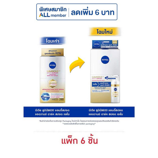นีเวีย ลูมินัส 630 แอดวานซ์ สปอต 7 มล. (แพ็ก 6 ชิ้น)