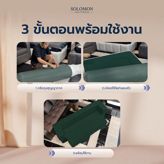 SOLOMON โซฟาปรับนอน โซฟาเบด รุ่น Lume เมมโมรี่โฟมขั้นสูง SOLOMON โซฟาปรับนอน โซฟาเบด รุ่น Lume เมมโมรี่โฟมขั้นสูง