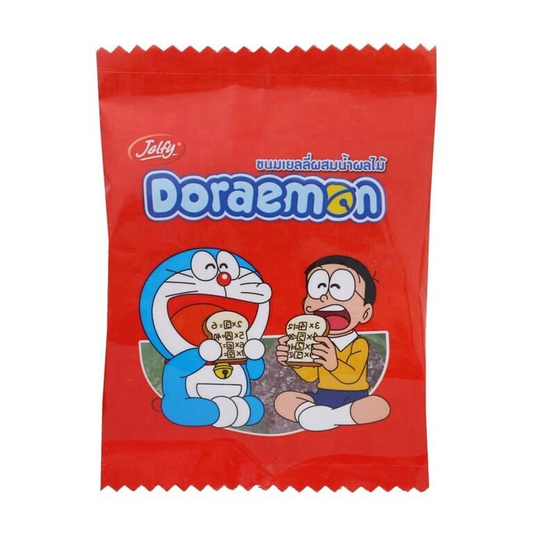 เจลฟี่ โดราเอมอน เยลลี่รสผลไม้ คละลาย 30 กรัม (แพ็ก 12 ชิ้น)