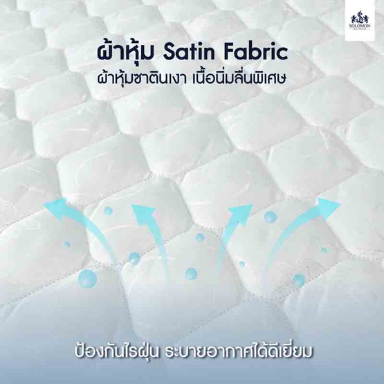SOLOMON ที่นอนสปริง หนา9นิ้ว รุ่น Miya Plus สีขาว SOLOMON ที่นอนสปริง หนา9นิ้ว รุ่น Miya Plus สีขาว