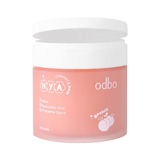 ODBO คลีนซิ่งแพดส์ Hya Cleansing Pads กลิ่นพีช 120 แผ่น ODBO คลีนซิ่งแพดส์ Hya Cleansing Pads กลิ่นพีช 120 แผ่น
