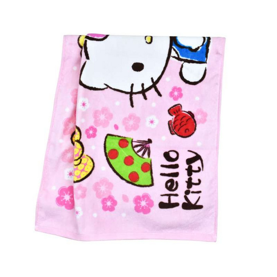 Chilli ผ้าขนหนูลิขสิทธิ์ Kitty ลายญี่ปุ่น Chilli ผ้าขนหนูลิขสิทธิ์ Kitty ลายญี่ปุ่น