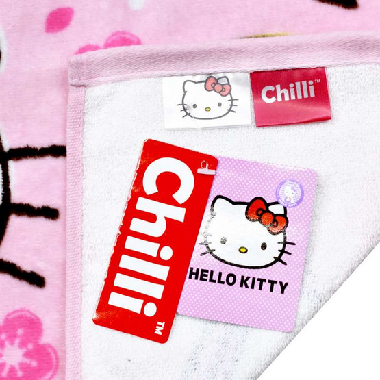 Chilli ผ้าขนหนูลิขสิทธิ์ Kitty ลายญี่ปุ่น Chilli ผ้าขนหนูลิขสิทธิ์ Kitty ลายญี่ปุ่น