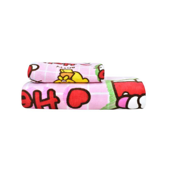 Chilli ผ้าขนหนูลิขสิทธิ์ Kitty ลายโบว์ Chilli ผ้าขนหนูลิขสิทธิ์ Kitty ลายโบว์