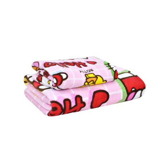 Chilli ผ้าขนหนูลิขสิทธิ์ Kitty ลายโบว์ Chilli ผ้าขนหนูลิขสิทธิ์ Kitty ลายโบว์