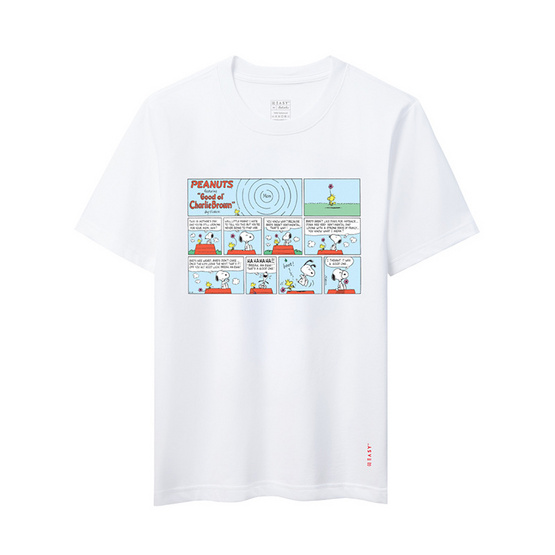 GQ EASY จีคิว อีซี่ เสื้อสนูปปี้ ลาย Charlie brown สีขาว