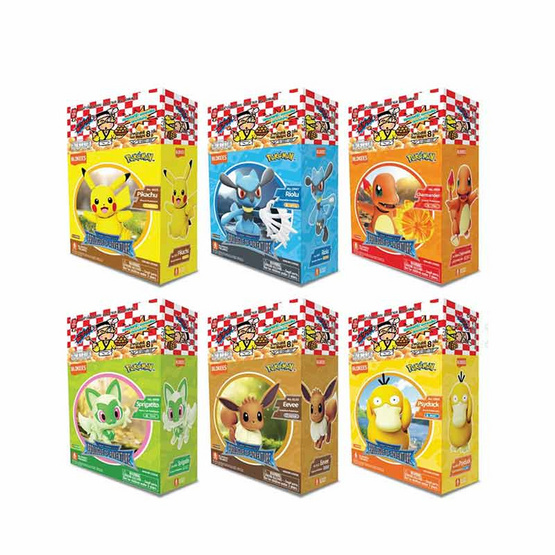 โอเดนย่า ขนมข้าวโพดอบกรอบรสคาราเมล พร้อมโมเดล Pokemon 8 กรัม (แพ็ก 6 ชิ้น)