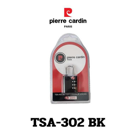 Pierre Cardin กุญแจล็อคกระเป๋าเดินทาง TSA รุ่น TSA-302 BK Pierre Cardin กุญแจล็อคกระเป๋าเดินทาง TSA รุ่น TSA-302 BK