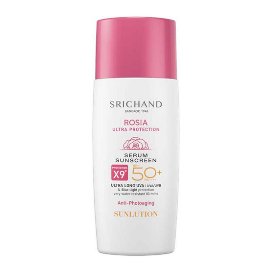ศรีจันทร์ ซันลูชั่น โรเซีย อัลตร้า โปรเทคชั่น เซรั่ม ซันสกรีน SPF50+ PA++++ ขนาด 40 มล. ศรีจันทร์ ซันลูชั่น โรเซีย อัลตร้า โปรเทคชั่น เซรั่ม ซันสกรีน SPF50+ PA++++ ขนาด 40 มล.