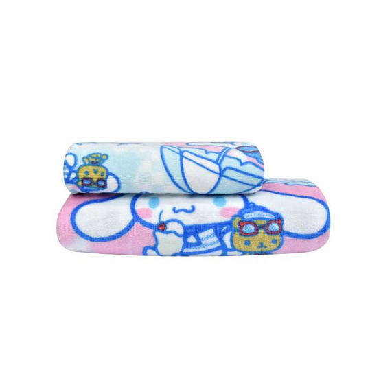 Chilli ผ้าขนหนูลิขสิทธิ์ Cinnamoroll ชายหาด Chilli ผ้าขนหนูลิขสิทธิ์ Cinnamoroll ชายหาด
