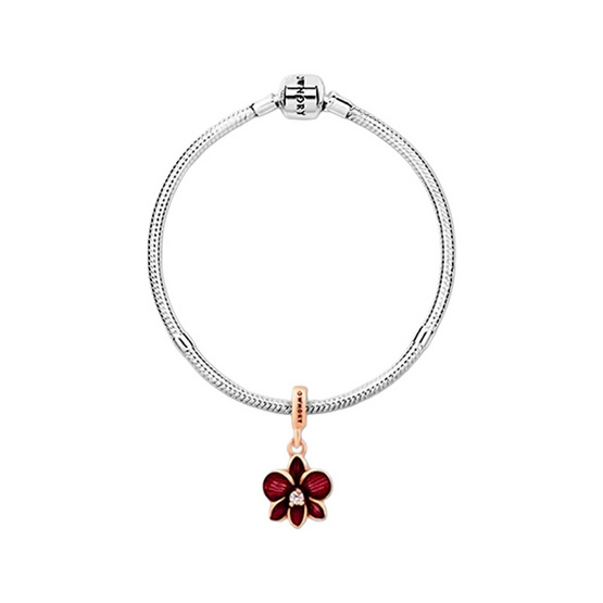 Ownory จี้ชาร์มดอกกล้วยไม้ Bright Orchid Dangle Charm รหัส 10006615 Ownory จี้ชาร์มดอกกล้วยไม้ Bright Orchid Dangle Charm รหัส 10006615