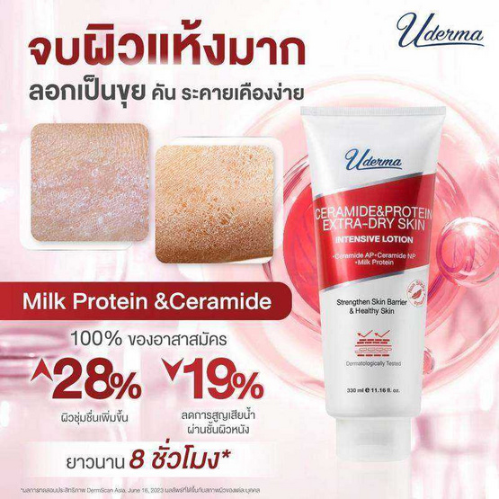 Uderma โลชั่นดูแลผิวกาย Ceramide&Protein Extra-Dry Skin Intense Lotion 330 มล. Uderma โลชั่นดูแลผิวกาย Ceramide&Protein Extra-Dry Skin Intense Lotion 330 มล.