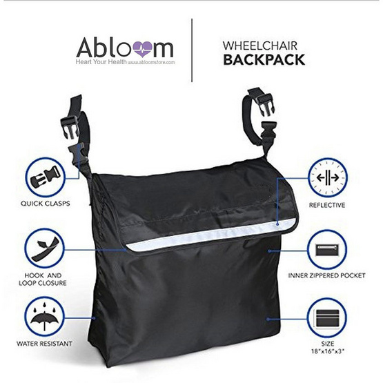 Wheelchair Bag กระเป๋าแขวนรถเข็นผู้ป่วย ด้านหลัง Wheelchair Bag กระเป๋าแขวนรถเข็นผู้ป่วย ด้านหลัง