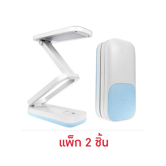 โคมไฟตั้งโต๊ะ ชาร์จไฟ LED แสงขาว ปรับแสงได้ รุ่น KM-6725