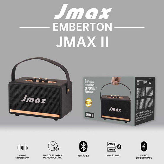 JMAX ลำโพงบลูทูธ รองรับไมโครโฟน JMAX II JMAX ลำโพงบลูทูธ รองรับไมโครโฟน JMAX II