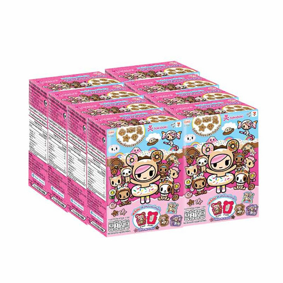 ไอโอร่า บิสกิตกลิ่นนม พร้อมตัวหนีบแม่เหล็กลาย tokidoki คละลาย 16 กรัม (แพ็ก 8 ชิ้น)