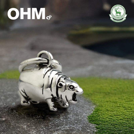 OHM X Moo Deng Charm จี้ หมูเด้ง เครื่องประดับเงินแท้ Silver 925 OHM X Moo Deng Charm จี้ หมูเด้ง เครื่องประดับเงินแท้ Silver 925