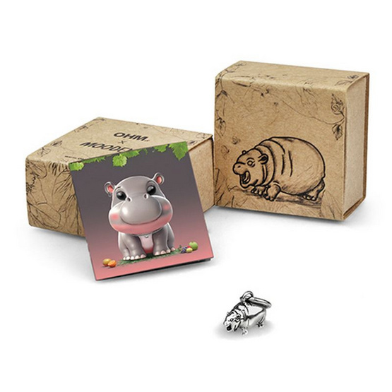 OHM X Moo Deng Charm จี้ หมูเด้ง เครื่องประดับเงินแท้ Silver 925 OHM X Moo Deng Charm จี้ หมูเด้ง เครื่องประดับเงินแท้ Silver 925