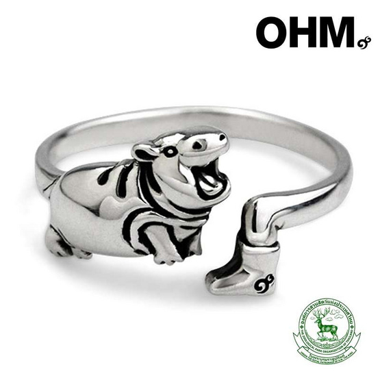 OHM X Moo Deng แหวนหมูเด้ง เครื่องประดับเงินแท้ Silver 925 OHM X Moo Deng แหวนหมูเด้ง เครื่องประดับเงินแท้ Silver 925